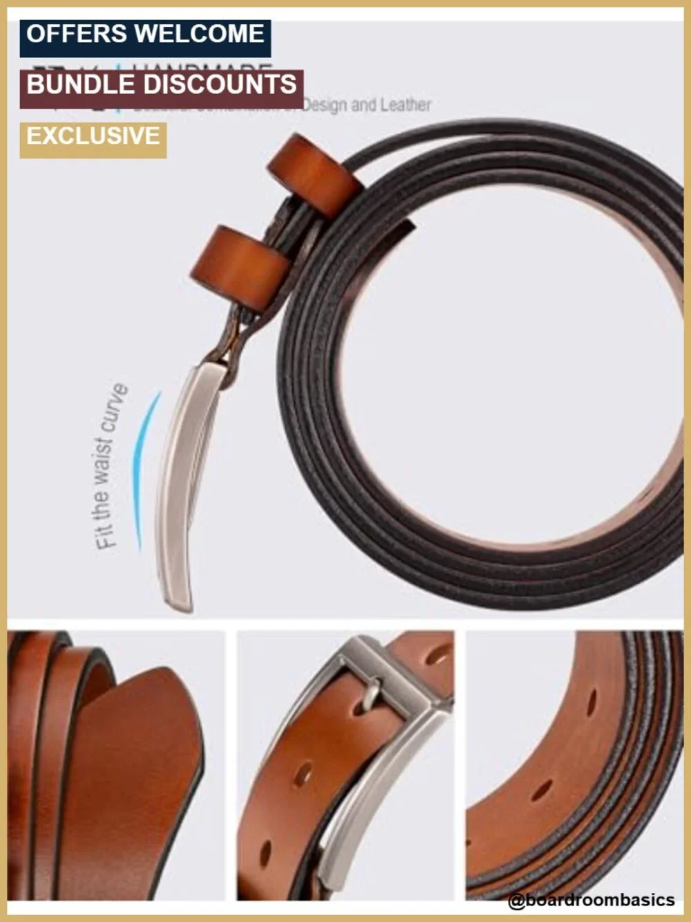 Men's Full Grain Leather Belt 1.5